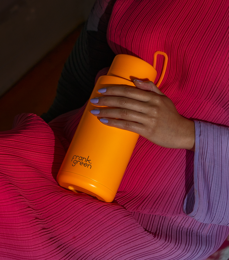 Frank Green Drink Bottle 1L - Neon Orange