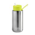 Drink Bottle 1L - Silver/Neon Yellow