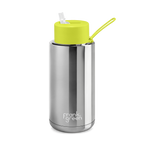 Drink Bottle 1L - Silver/Neon Yellow