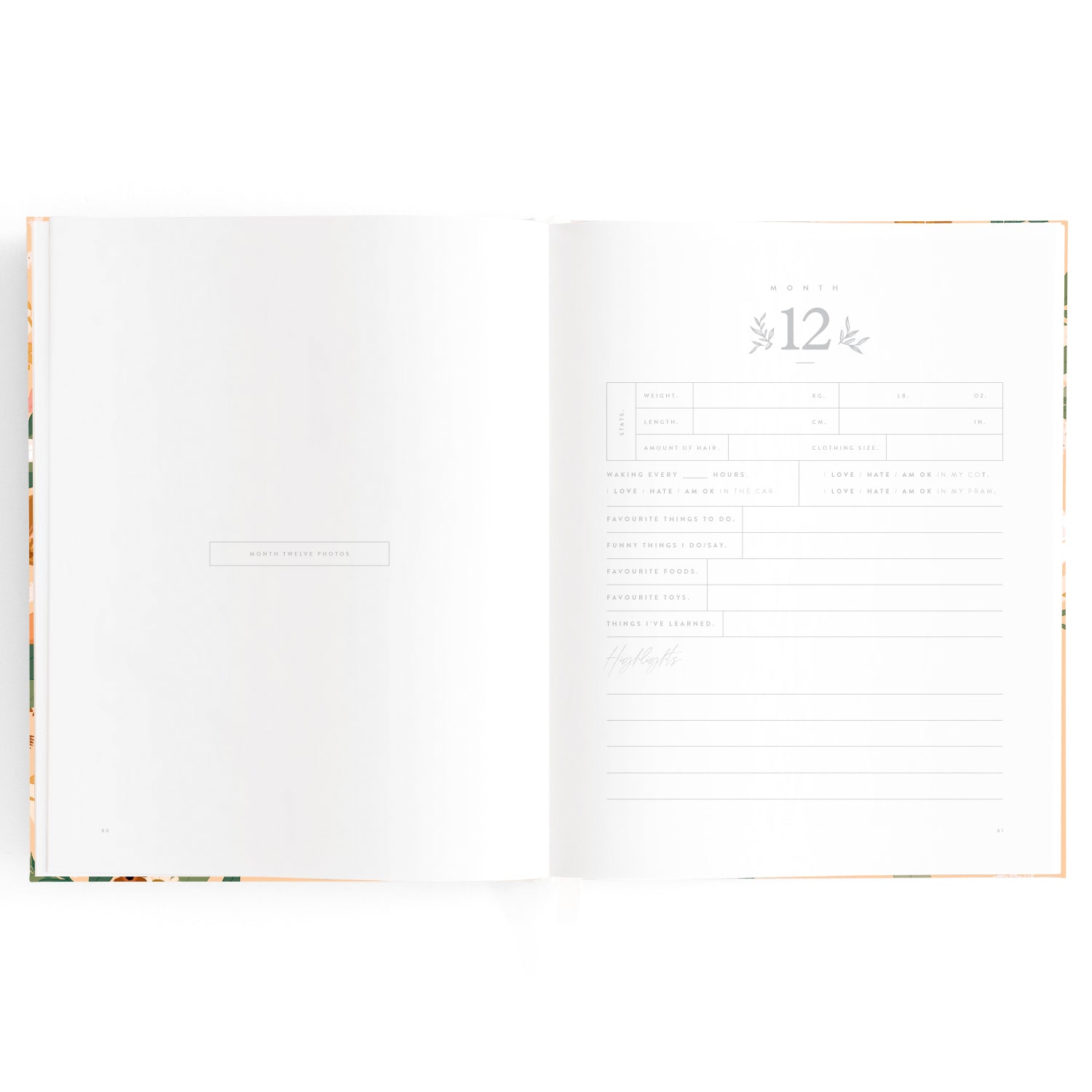 Fox & Fallow Baby Book - Floral