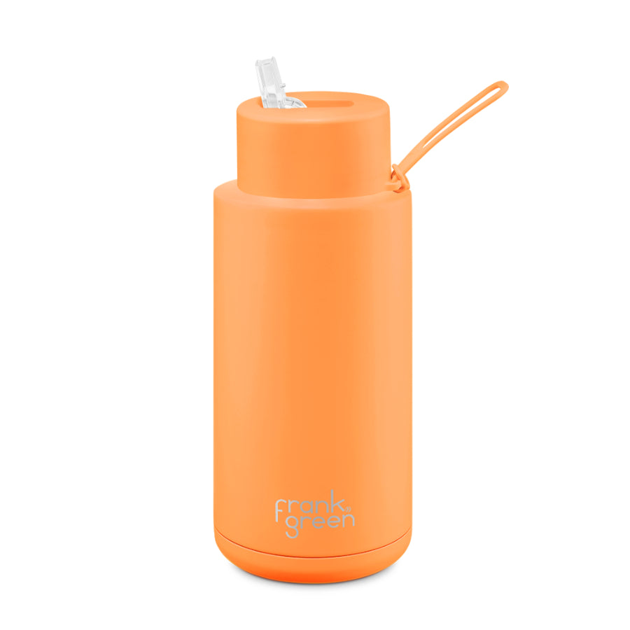Frank Green Drink Bottle 1L - Neon Orange