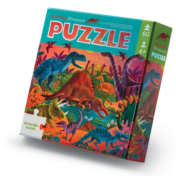 Foil Puzzle 60 Piece - Dazzling Dinos