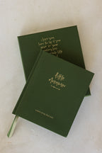 Boxed Linen Cover Luxe Baby Journal - Forest