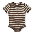 Grown Knitted Tee Bodysuit - Latte & Chocolate