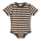 Grown Knitted Tee Bodysuit - Latte & Chocolate