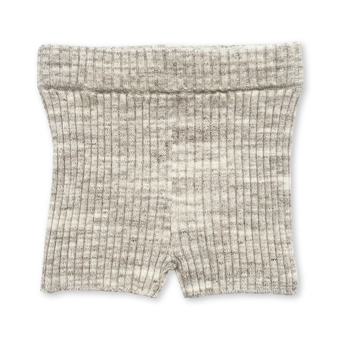 Grown Ladies Ribbed Bike Shorts - Wheat