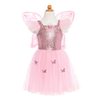 Pink Sequins Butterfly Dress & Wings - Size 5-7