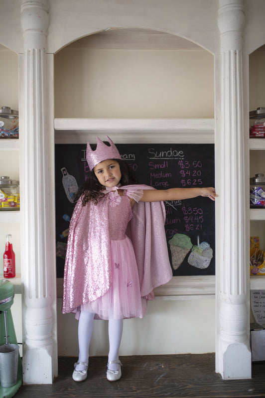 Pink Sequins Butterfly Dress & Wings - Size 5-7