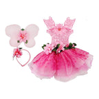 Pink Fairy Blooms Deluxe Dress with Wings-Headband-Size 3-4