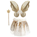 Gracious Gold Sequins Skirt, Wings & Wand Set - Size 4-6