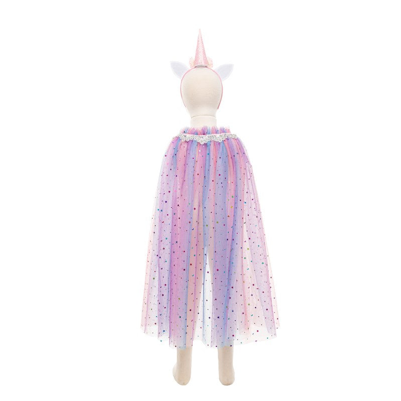 Rainbow Unicorn Cape & Headband - Size 4-6