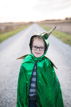 Green & Gold Dragon Cape - Size 5-6