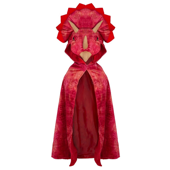 Red Triceratops Hooded Cape - Size 4-5