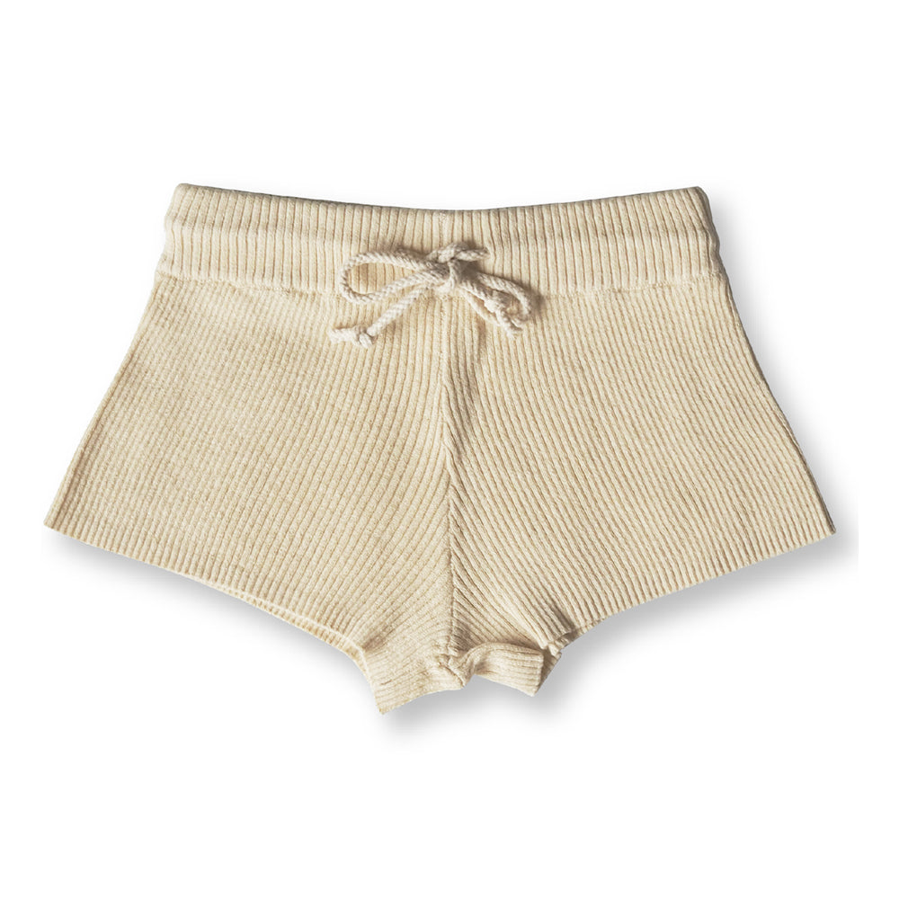 Grown Hemp Ribbed Shorts - Lemonade