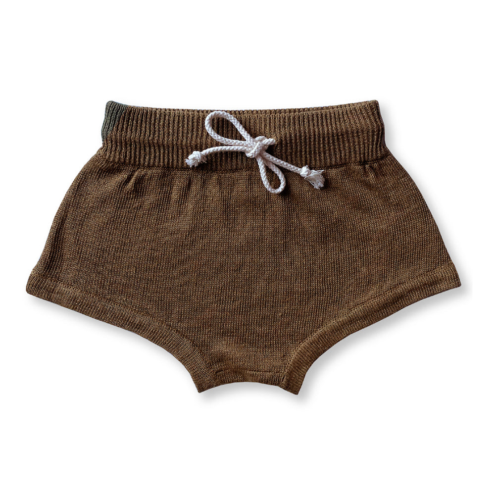 Grown Linen Knit Shorts - Mocha