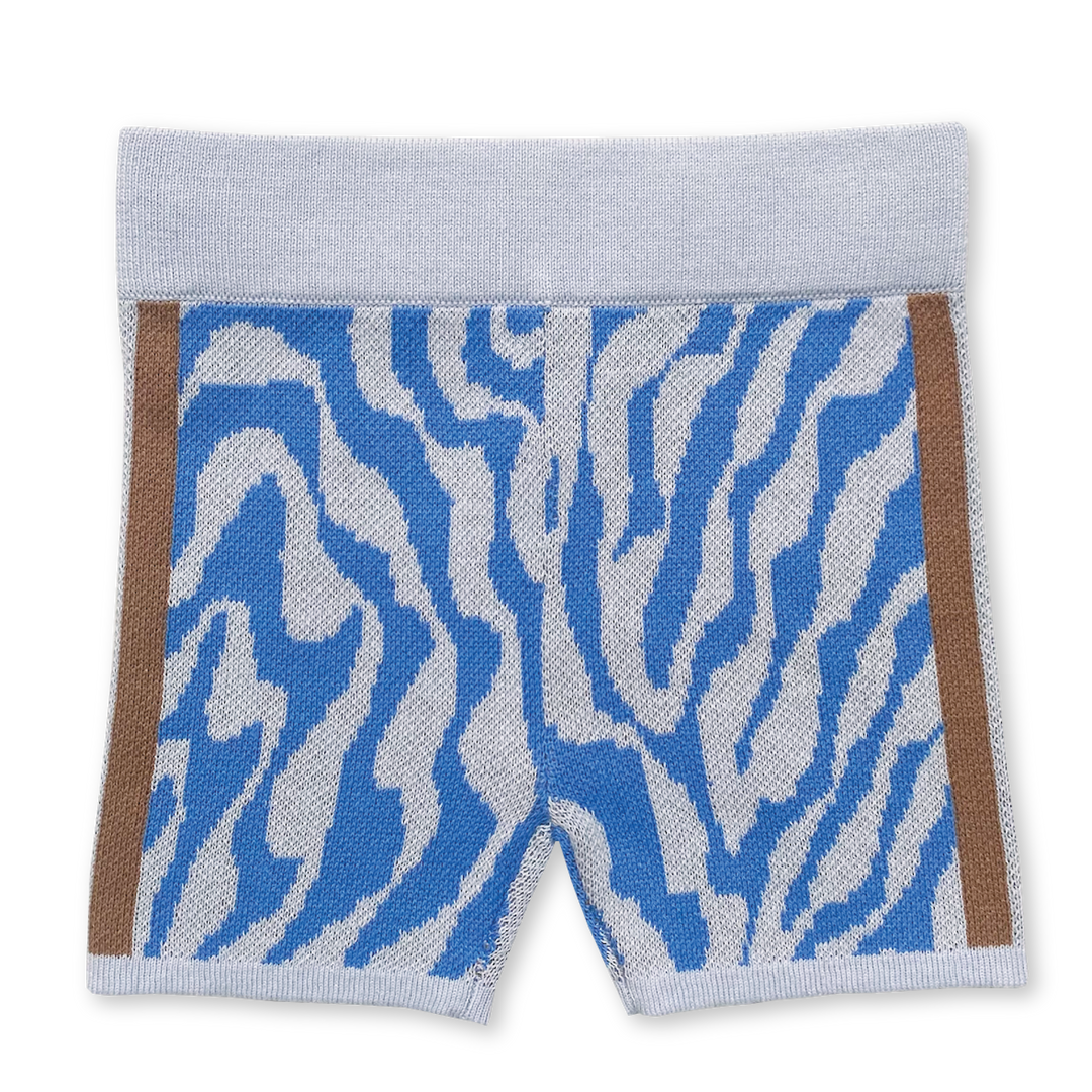 Grown Scallop Bike Shorts - Aqua