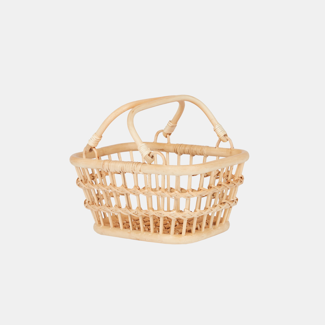 Olli Ella Rattan Tarry Basket - Wheat