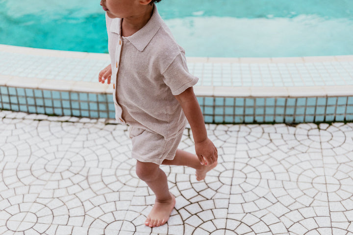 Grown Linen Knit Shorts - Linen