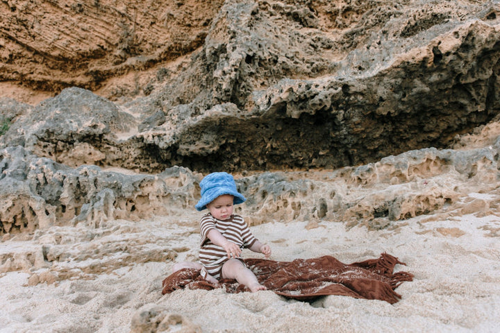 Grown Knitted Tee Bodysuit - Latte & Chocolate