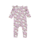 Magical Unicorn Frill Romper - Orchid