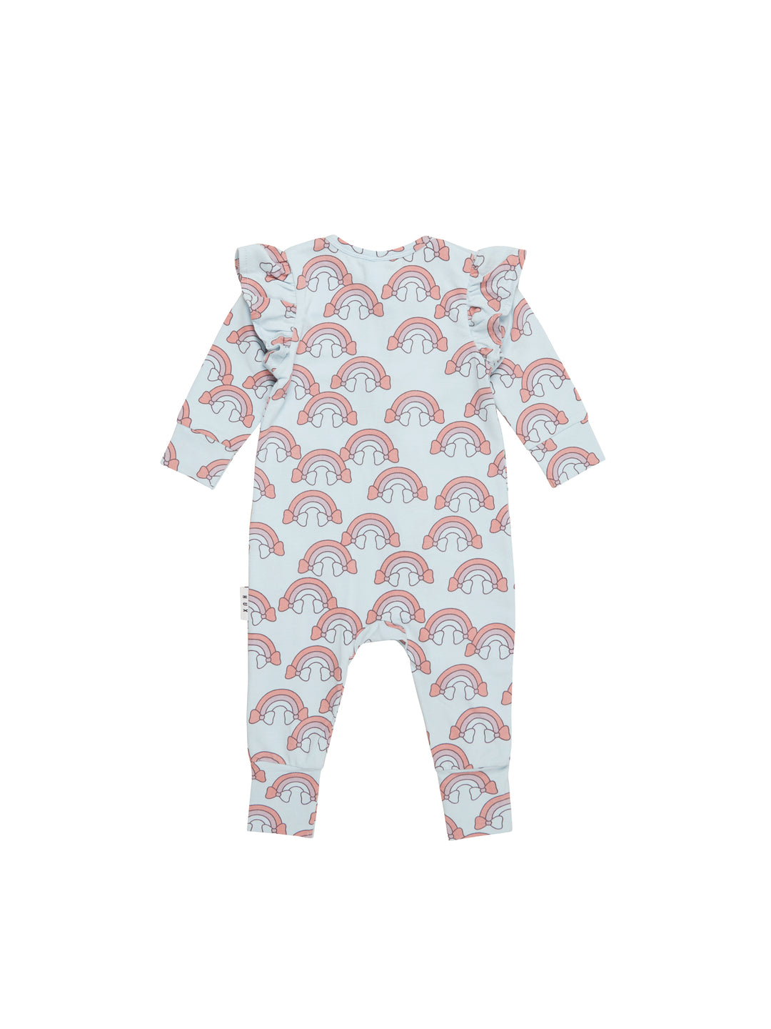 Huxbaby Rainbow Zip Romper - Sky