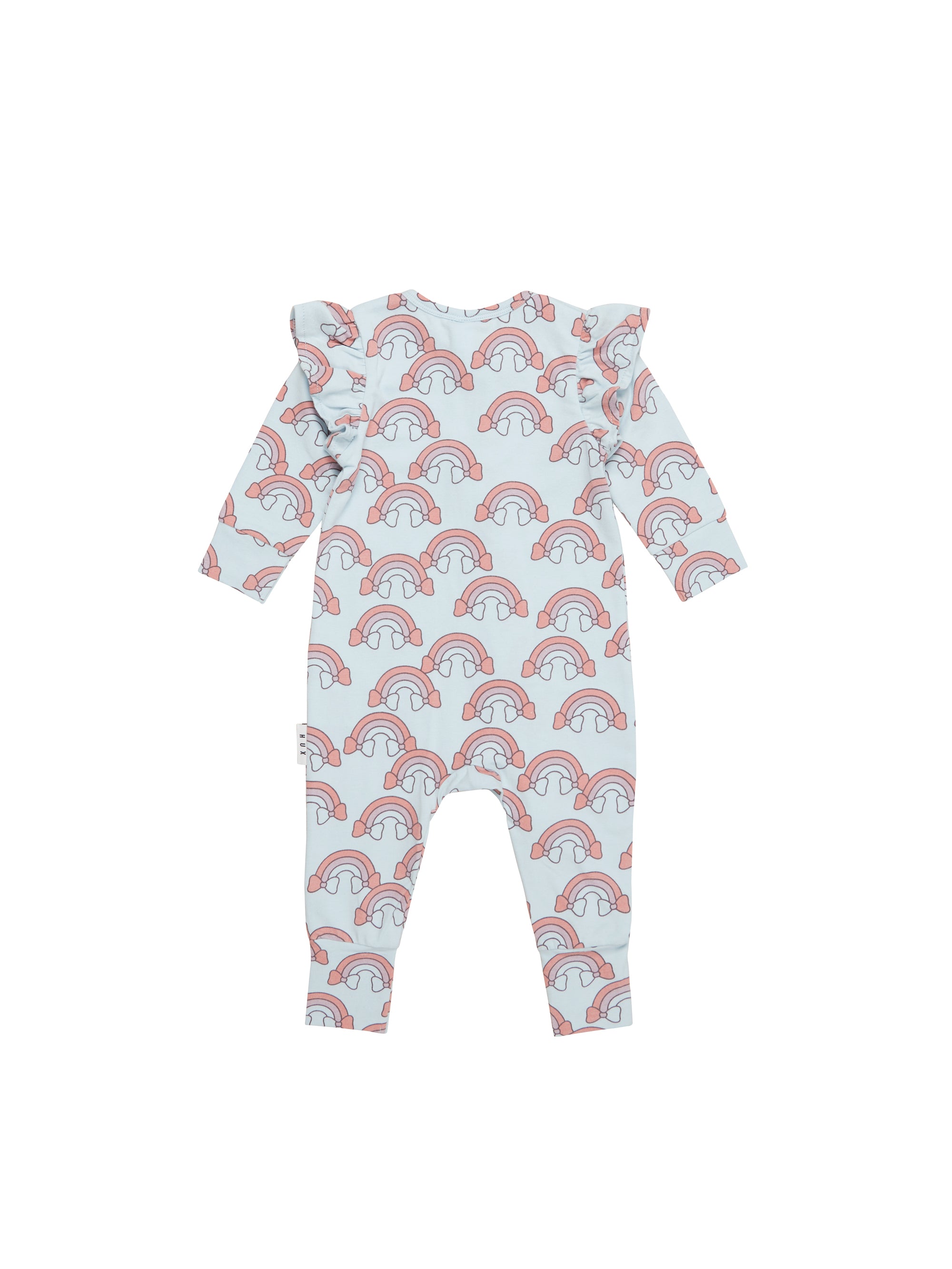 Huxbaby Rainbow Zip Romper - Sky