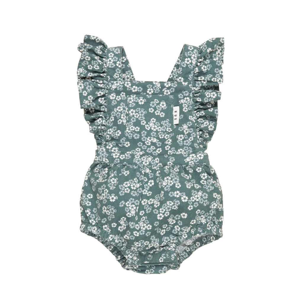 Peek A Boo Bunny Frill Playsuit - Spruce