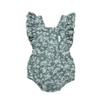 Peek A Boo Bunny Frill Playsuit - Spruce