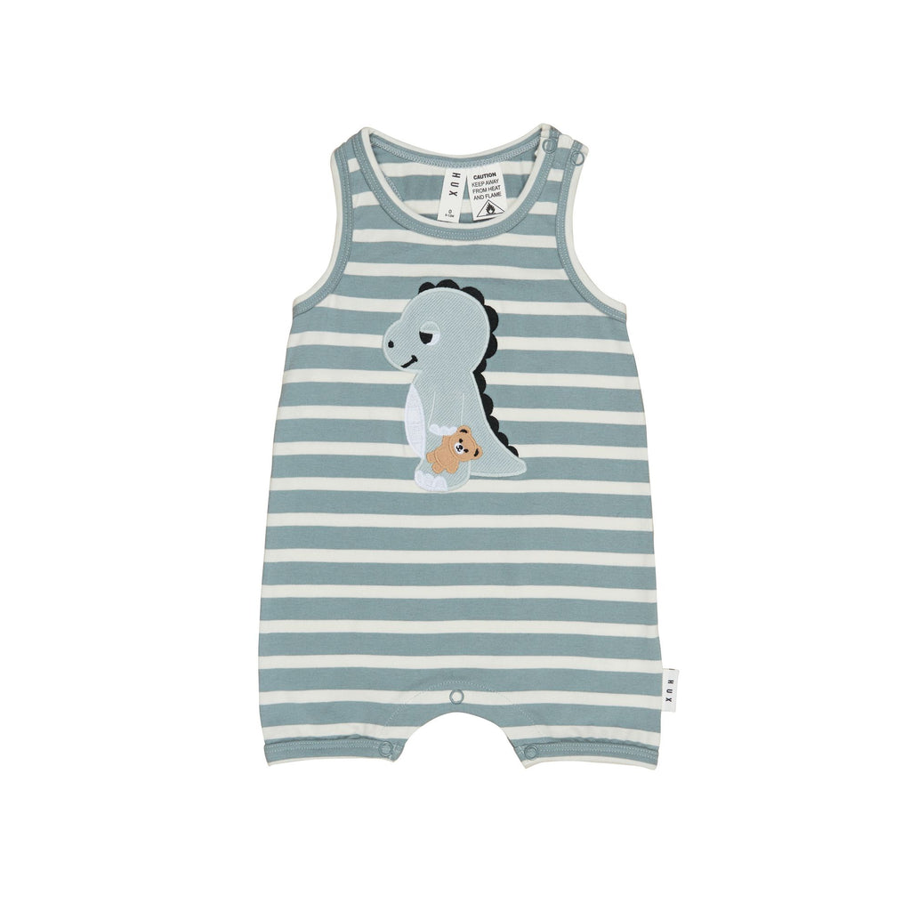 Huxbaby Dino Stripe Sleeveless Romper