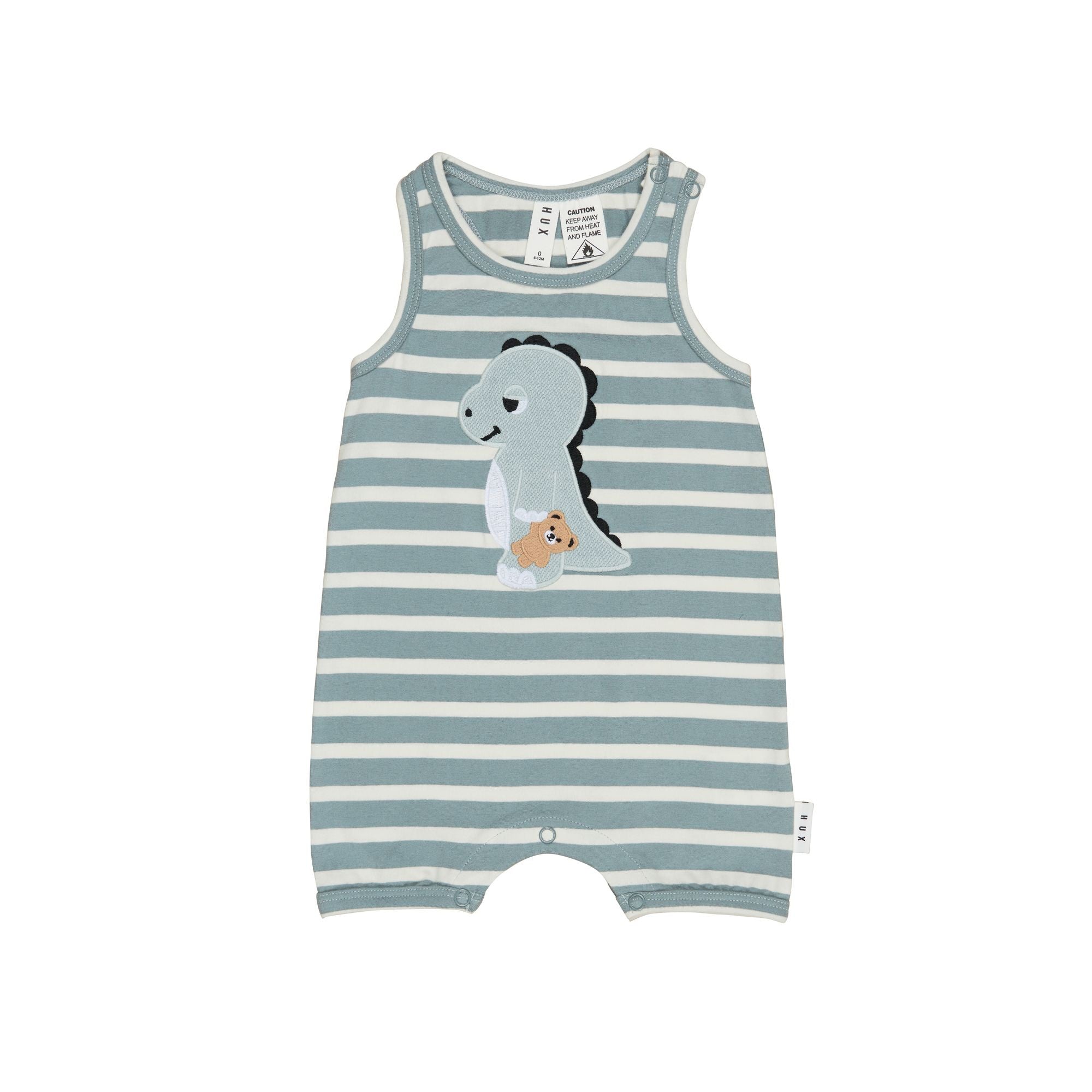 Huxbaby Dino Stripe Sleeveless Romper