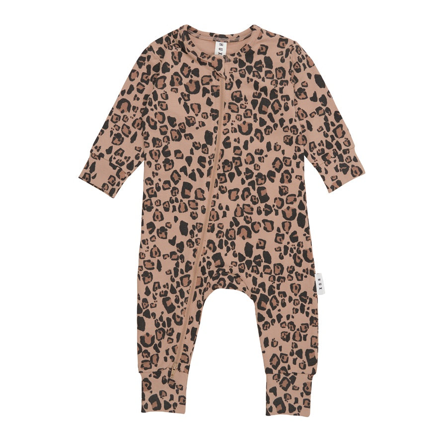 Huxbaby Jaguar Zip Romper - Maple Sugar