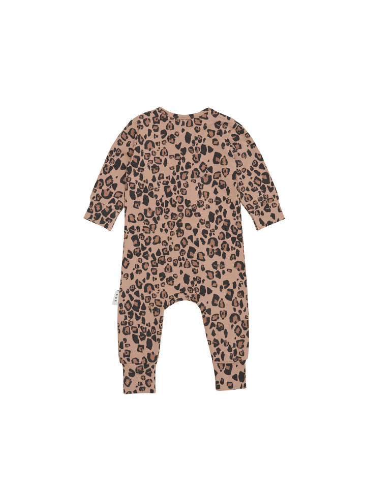 Huxbaby Jaguar Zip Romper - Maple Sugar