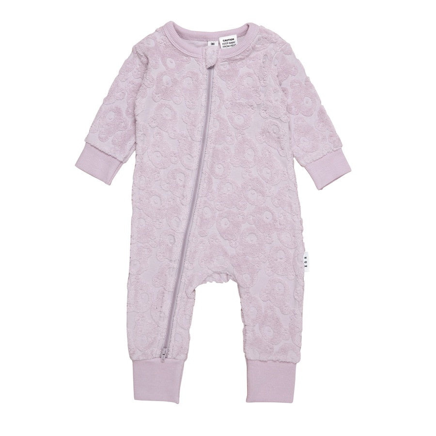 Huxbaby Huxbear Terry Zip Romper - Lavender