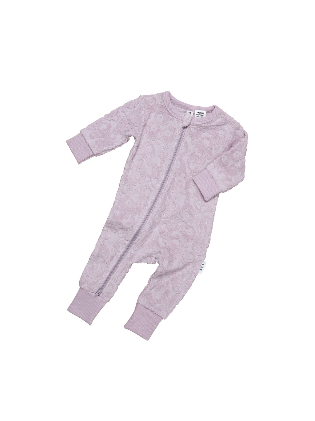 Huxbaby Huxbear Terry Zip Romper - Lavender