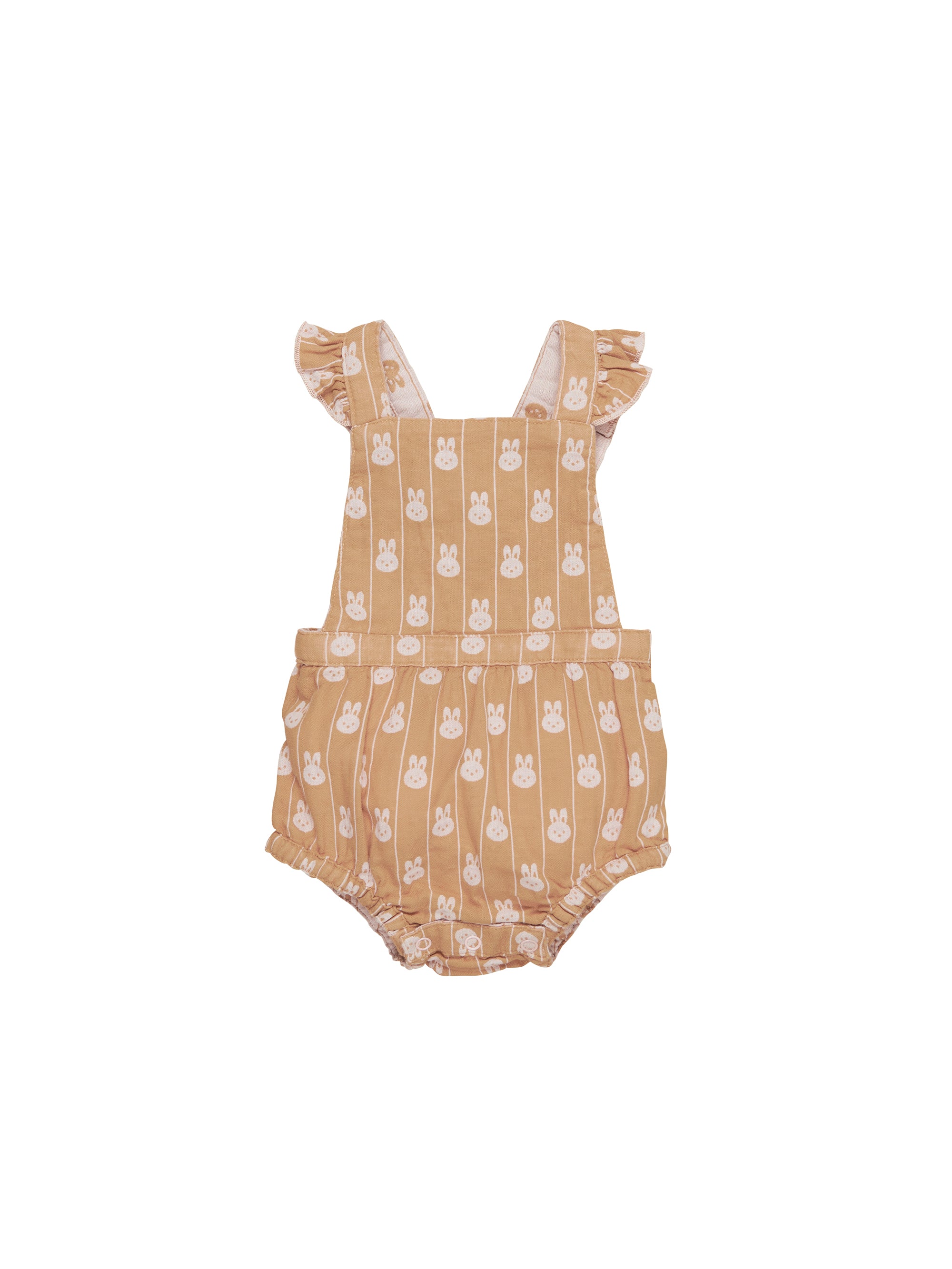 Huxbaby Bunny Stripe Reversible Playsuit - Rose + Biscuit
