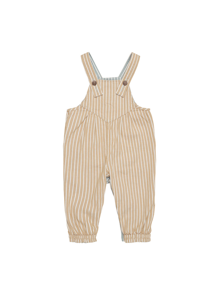 Huxbaby Stripe Reversible Overalls - Teal + Biscuit