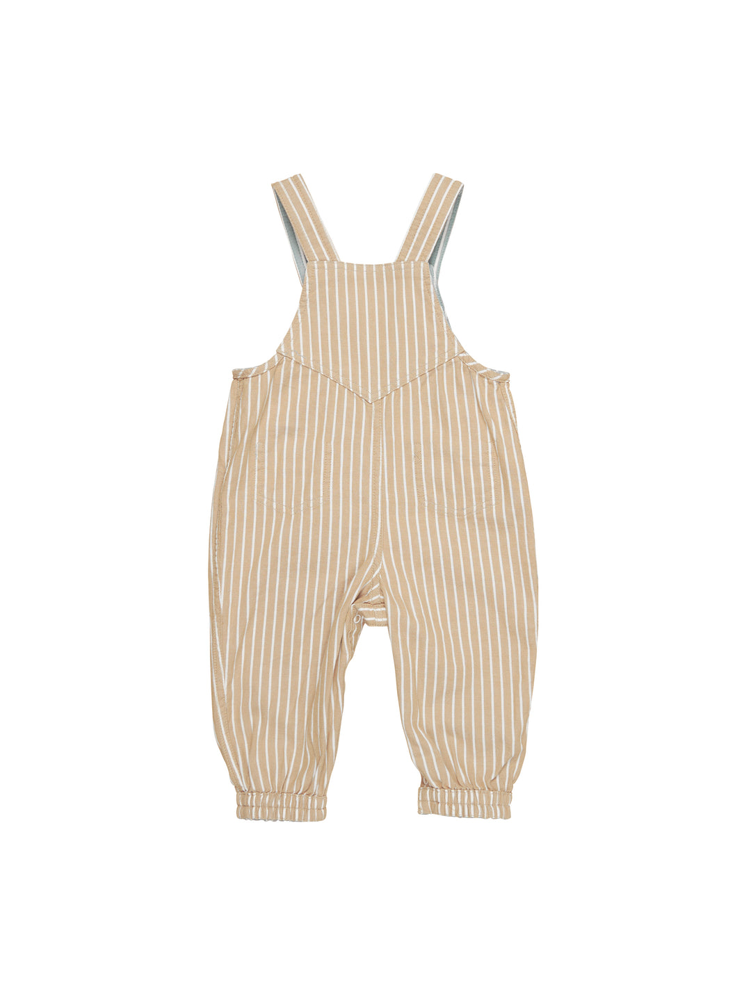 Huxbaby Stripe Reversible Overalls - Teal + Biscuit