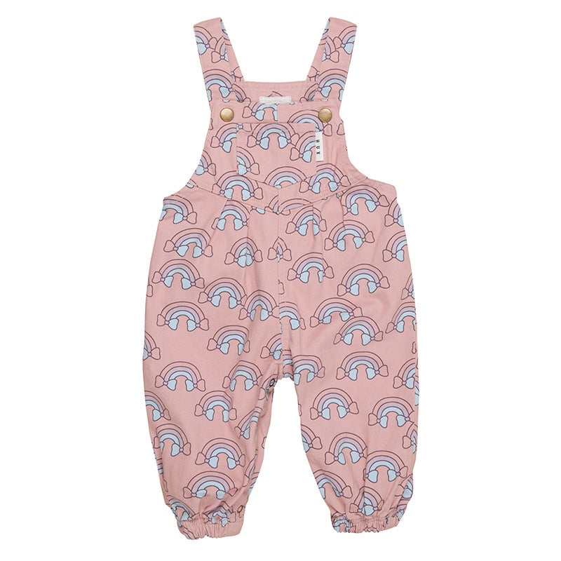 Huxbaby Rainbow Overalls - Dusty Rose