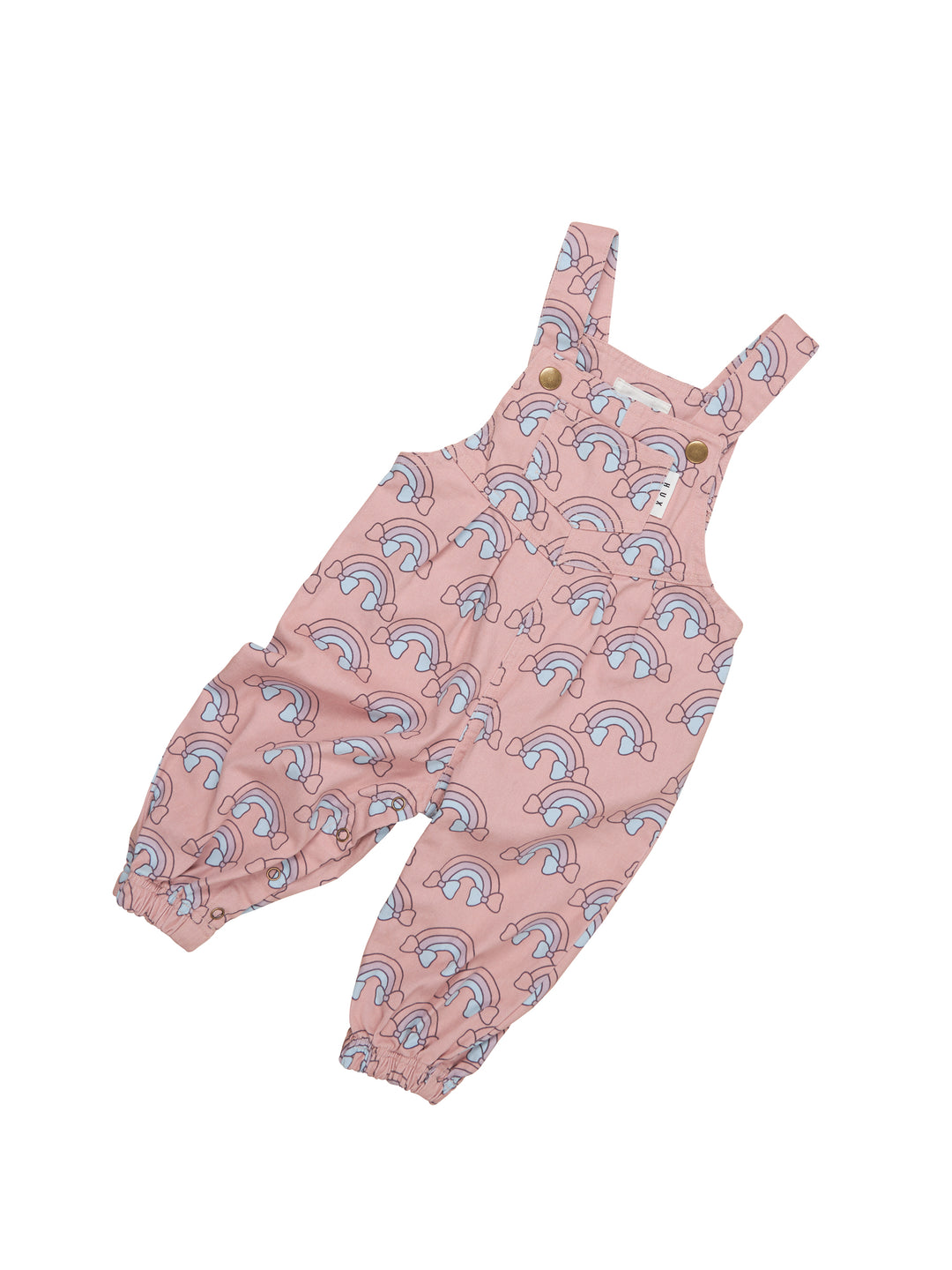 Huxbaby Rainbow Overalls - Dusty Rose