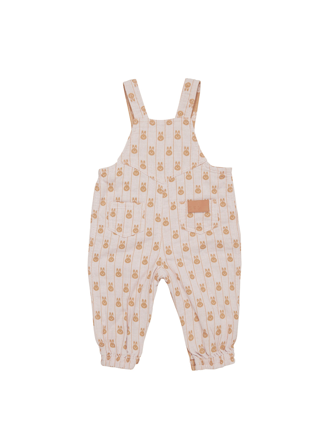 Huxbaby Bunny Stripe Reversible Overalls - Rose + Biscuit