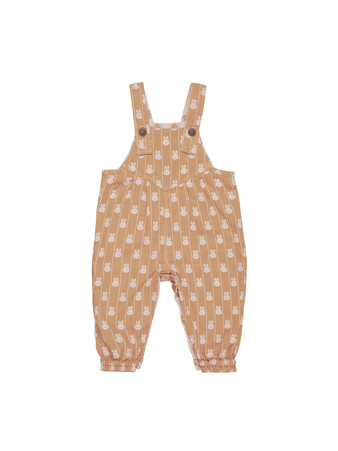 Huxbaby Bunny Stripe Reversible Overalls - Rose + Biscuit