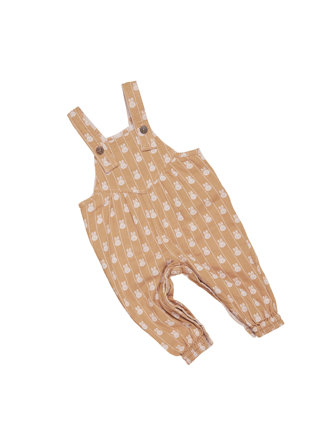 Huxbaby Bunny Stripe Reversible Overalls - Rose + Biscuit