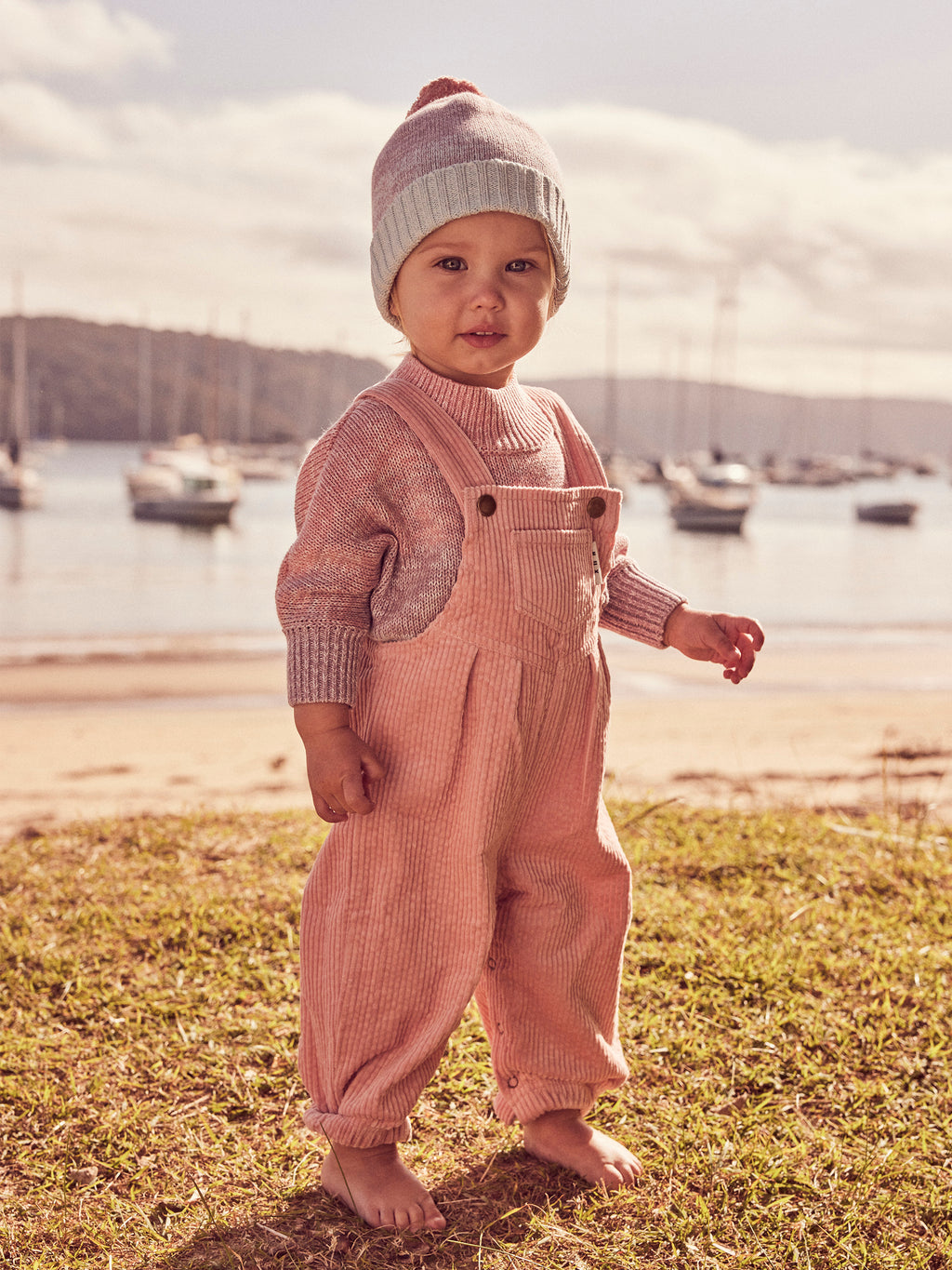 Huxbaby Cord Overalls - Rosebud