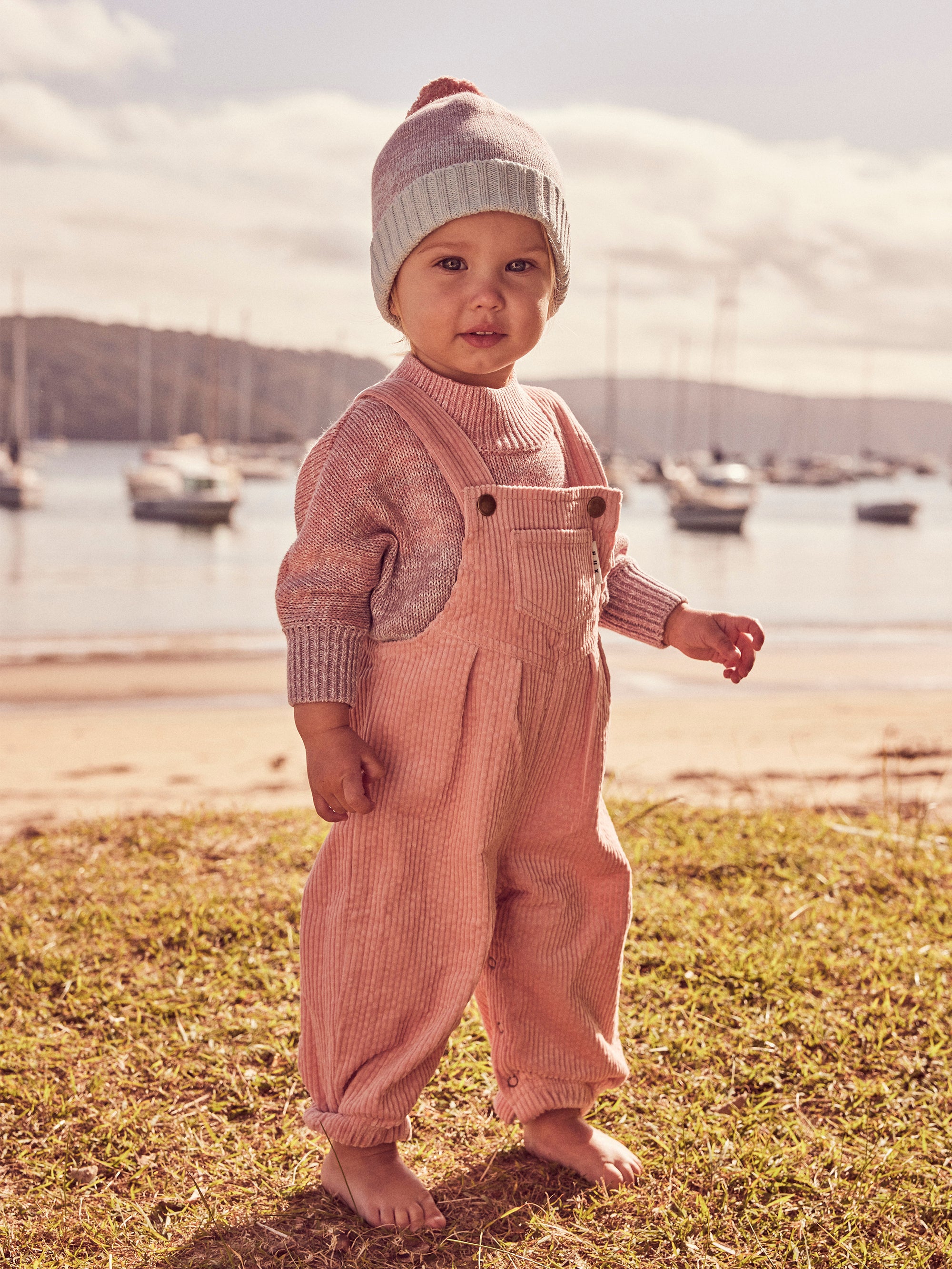 Huxbaby Cord Overalls - Rosebud