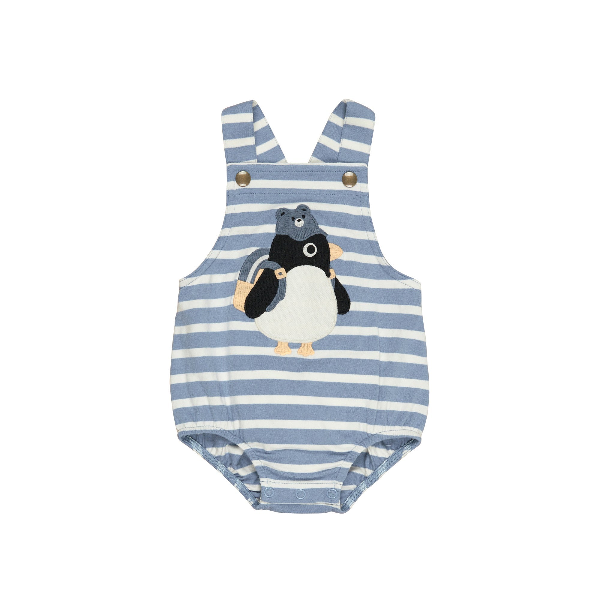 Huxbaby Percy Stripe Onesie - Lake