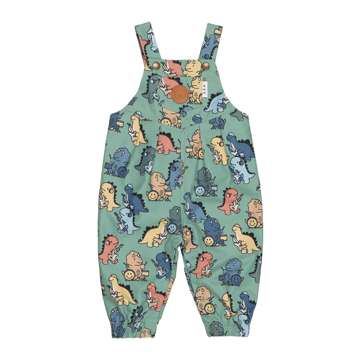 Huxbaby Dino Band Puddle Suit - Winter Green