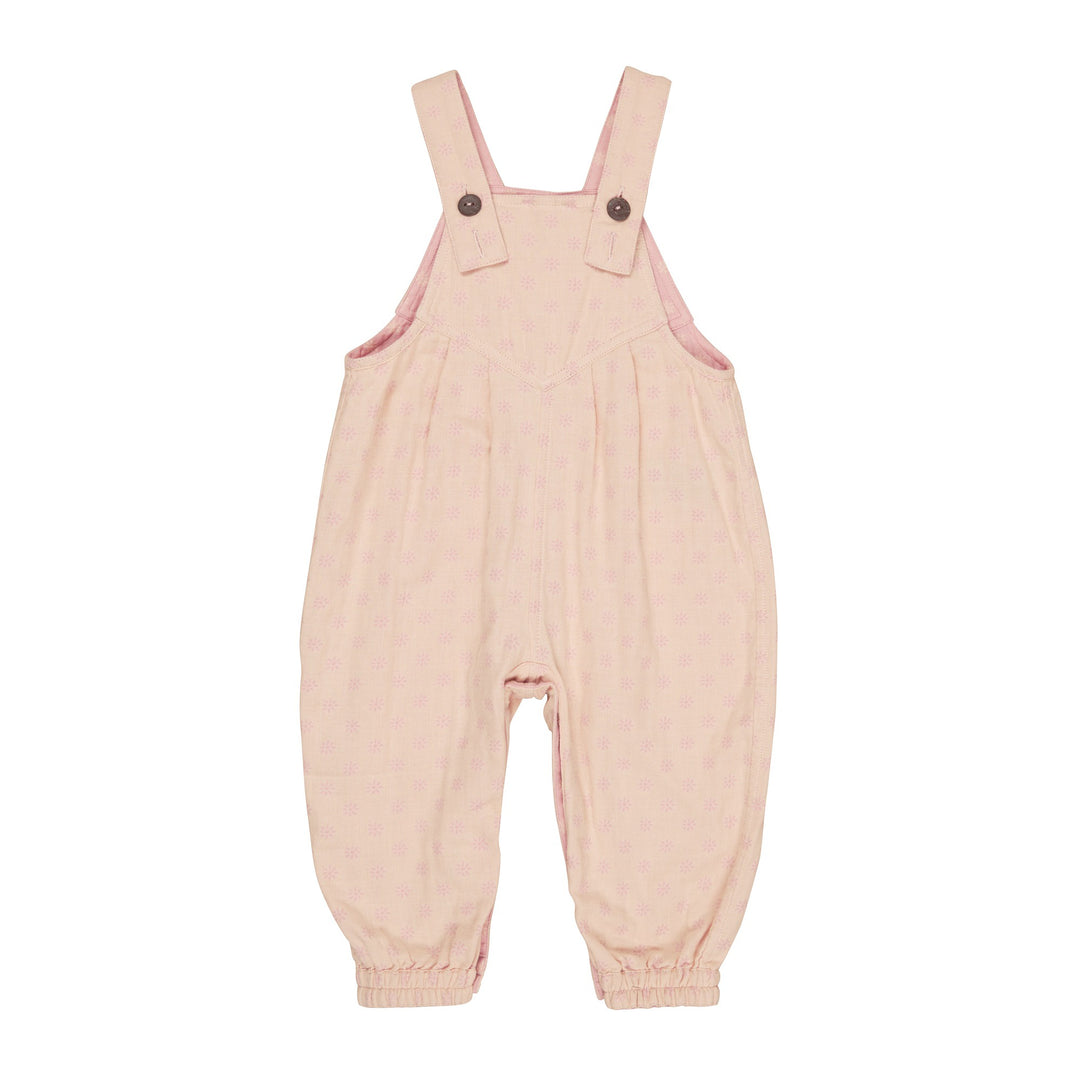 Huxbaby Daisy Reversible Overalls - Dusty Rose + Sunkiss