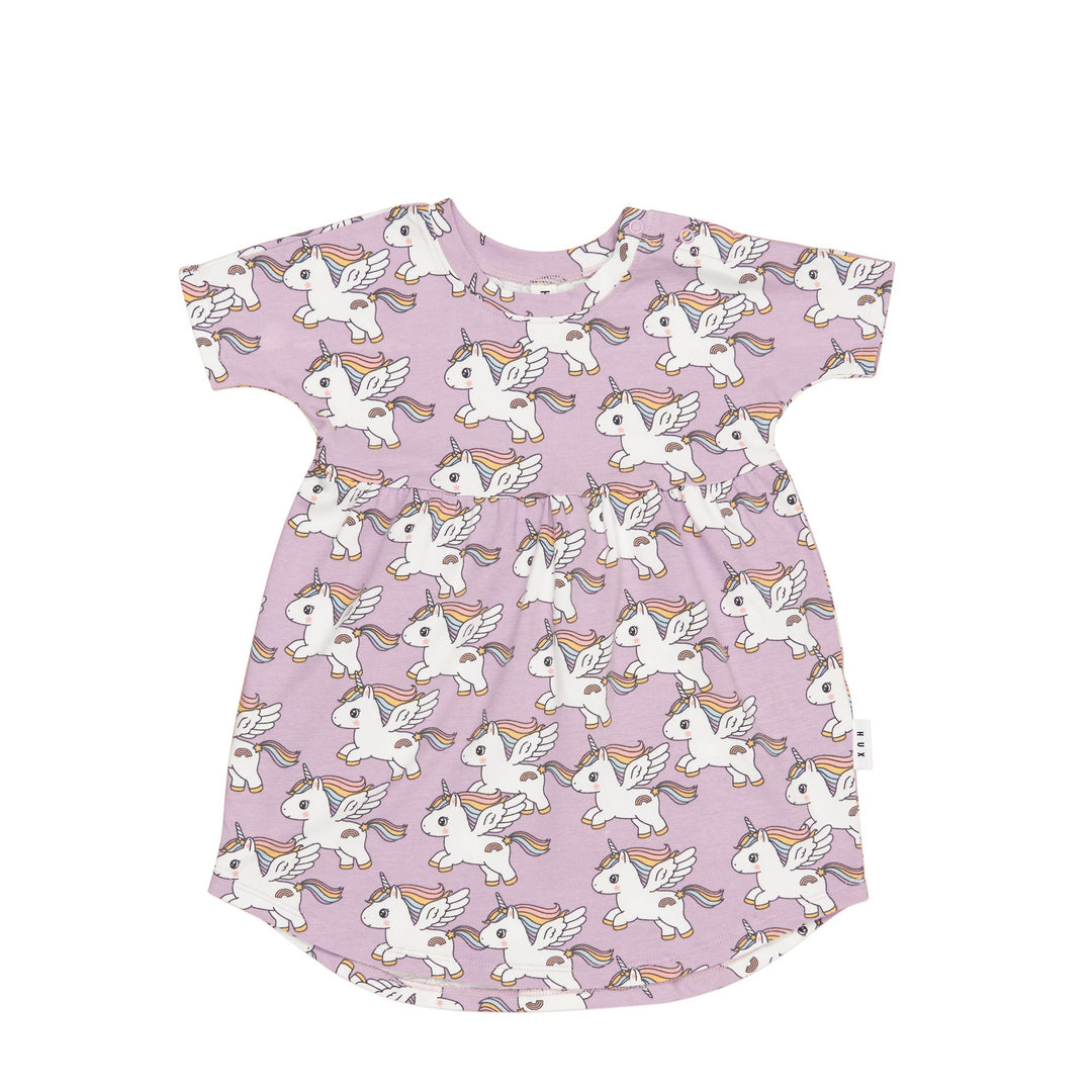 Huxbaby Magical Unicorn Swirl Dress - Orchid