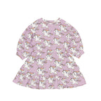 Magical Unicorn Drop Shoulder Dress - Orchid