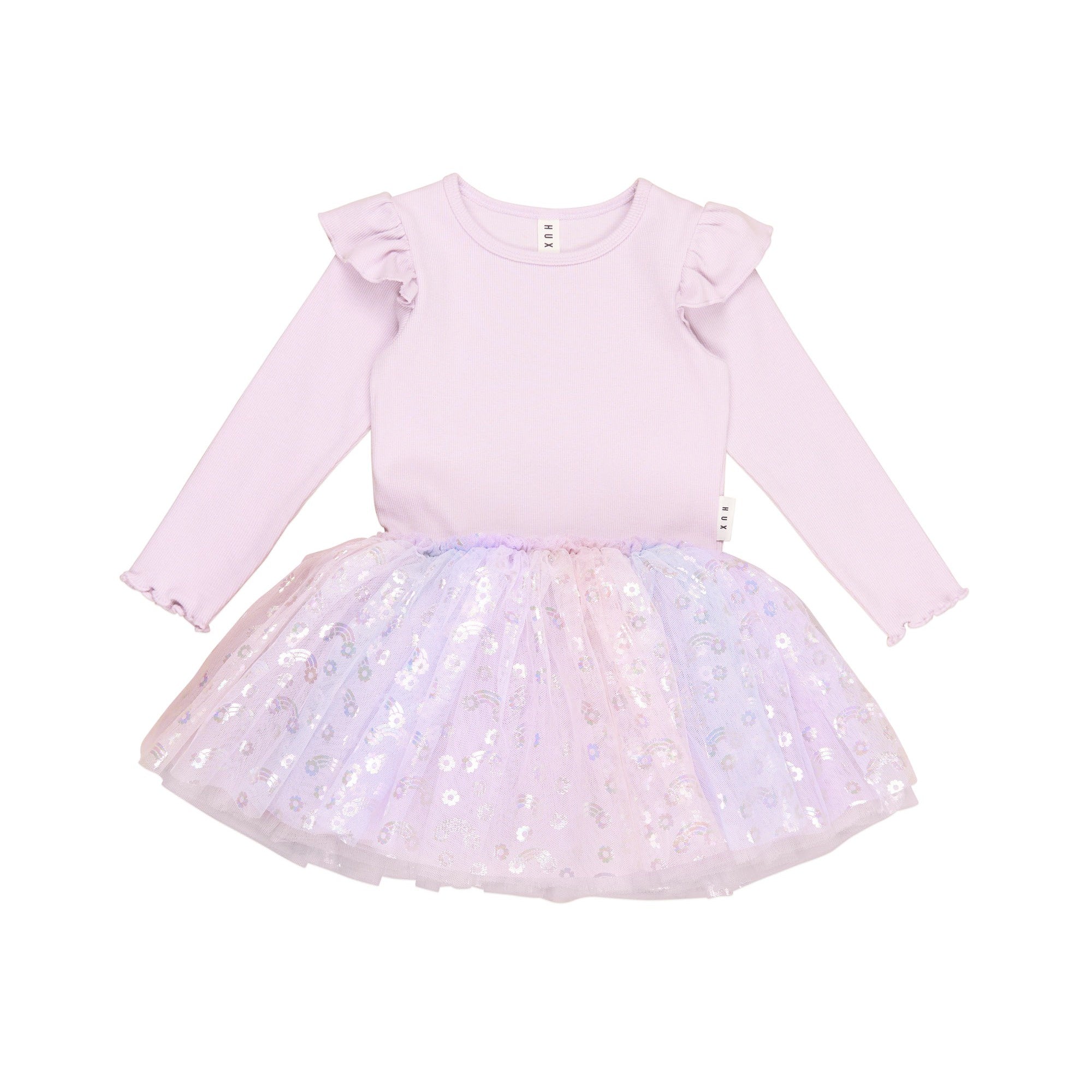 Rainbow Rib Ballet Dress - Bright Orchid